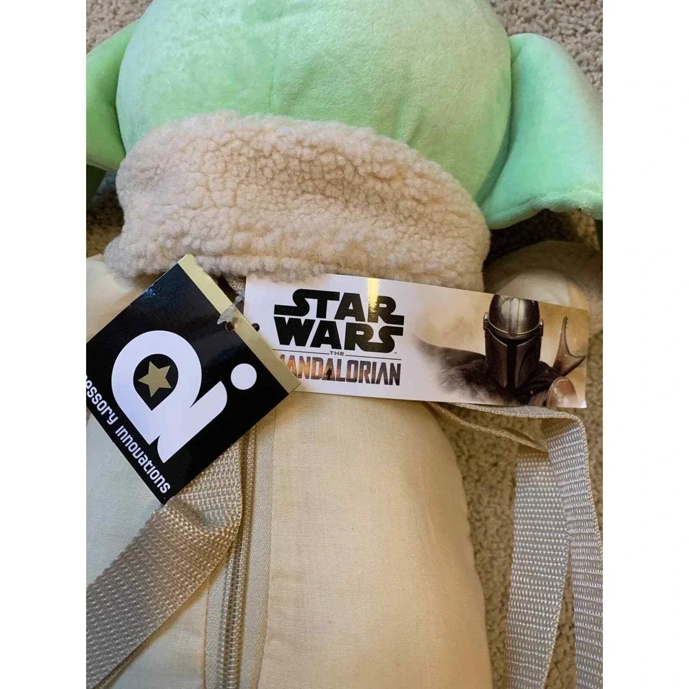 Baby Yoda Grogu Backpack and Plush Toy in 1 Soft Adorable Zip Close 16 Inch NWT